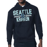 Seattle Kraken Starter Mesh Look Team Name Logo Tri-Blend Pullover Hoodie - NHL Hoodies
