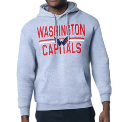 Washington Capitals Starter Mesh Look Team Name Logo Tri-Blend Pullover Hoodie - NHL Hoodies