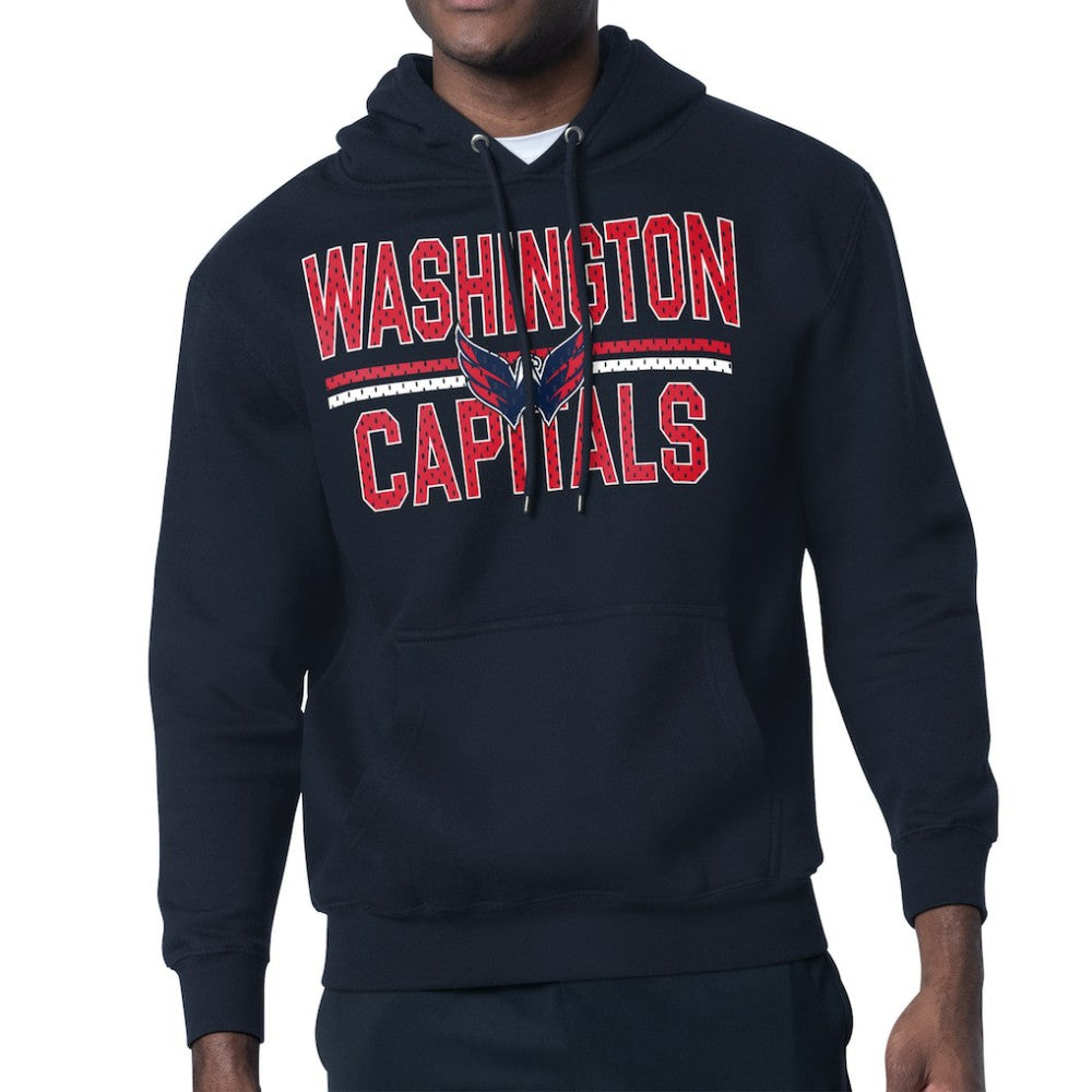 Washington Capitals Starter Mesh Look Team Name Logo Tri-Blend Pullover Hoodie - NHL Hoodies