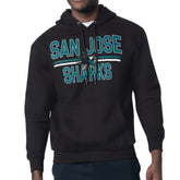 San Jose Sharks Starter Mesh Look Team Name Logo Tri-Blend Pullover Hoodie - NHL Hoodies