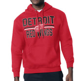 Detroit Red Wings Starter Mesh Look Team Name Logo Tri-Blend Pullover Hoodie - NHL Hoodies