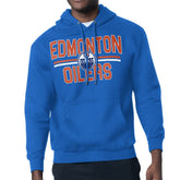 Edmonton Oilers Starter Mesh Look Team Name Logo Tri-Blend Pullover Hoodie - NHL Hoodies