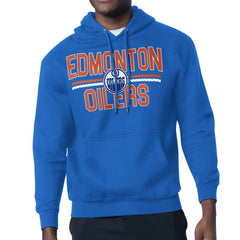 Edmonton Oilers Starter Mesh Look Team Name Logo Tri-Blend Pullover Hoodie - NHL Hoodies