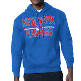 New York Rangers Starter Mesh Look Team Name Logo Tri-Blend Pullover Hoodie - NHL Hoodies