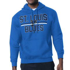 St. Louis Blues Starter Mesh Look Team Name Logo Tri-Blend Pullover Hoodie - NHL Hoodies