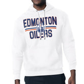 Edmonton Oilers Starter Mesh Look Team Name Logo Tri-Blend Pullover Hoodie - NHL Hoodies