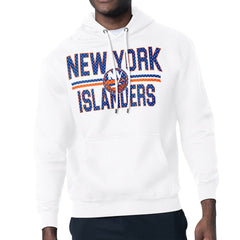 New York Islanders Starter Mesh Look Team Name Logo Tri-Blend Pullover Hoodie - NHL Hoodies