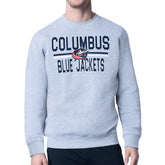 Columbus Blue Jackets Starter Mesh Look Team Name Logo Pullover Sweatshirt - NHL Sweatshirts
