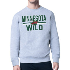 Minnesota Wild Starter Mesh Look Team Name Logo Pullover Sweatshirt - NHL Sweatshirts