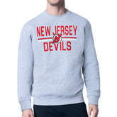 New Jersey Devils Starter Mesh Look Team Name Logo Pullover Sweatshirt - NHL Sweatshirts