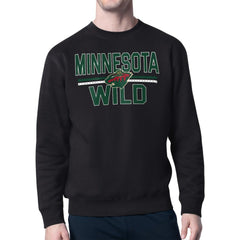 Minnesota Wild Starter Mesh Look Team Name Logo Pullover Sweatshirt - NHL Sweatshirts