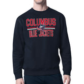 Columbus Blue Jackets Starter Mesh Look Team Name Logo Pullover Sweatshirt - NHL Sweatshirts