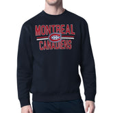 Montreal Canadiens Starter Mesh Look Team Name Logo Pullover Sweatshirt - NHL Sweatshirts