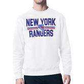 New York Rangers Starter Mesh Look Team Name Logo Pullover Sweatshirt - NHL Sweatshirts