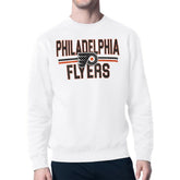 Philadelphia Flyers Starter Mesh Look Team Name Logo Pullover Sweatshirt - NHL Sweatshirts