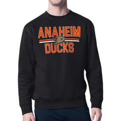Anaheim Ducks Starter Mesh Look Team Name Logo Pullover Sweatshirt - NHL Sweatshirts