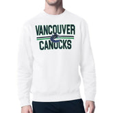 Vancouver Canucks Starter Mesh Look Team Name Logo Pullover Sweatshirt - NHL Sweatshirts
