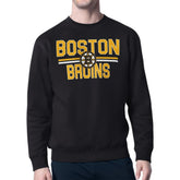 Boston Bruins Starter Mesh Look Team Name Logo Pullover Sweatshirt - NHL Sweatshirts