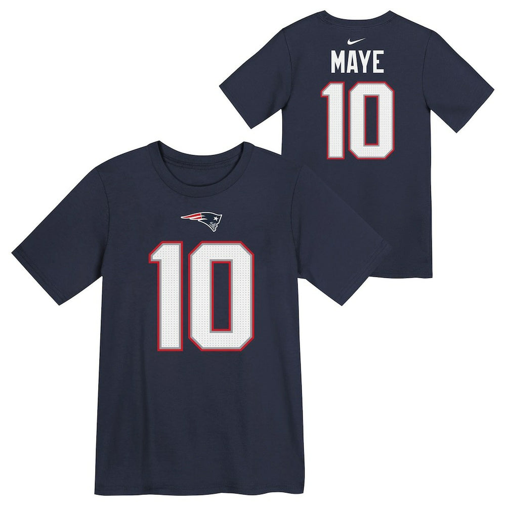New England Patriots Drake Maye Preschool Player Name & Number T-Shirt | NFL New