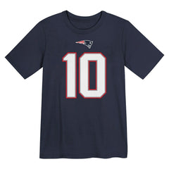 New England Patriots Drake Maye Preschool Player Name & Number T-Shirt | NFL New