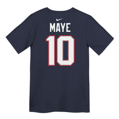 New England Patriots Drake Maye Preschool Player Name & Number T-Shirt | NFL New