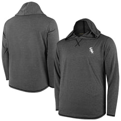 Chicago White Sox Butter Stripe Tri-Blend Long Sleeve Hoodie T-Shirt - Black - MLB Hoodies