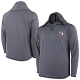 Cleveland Guardians Butter Stripe Tri-Blend Long Sleeve Hoodie T-Shirt - Navy - MLB Hoodies