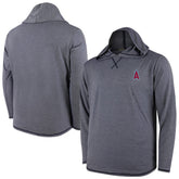 Los Angeles Angels Butter Stripe Tri-Blend Long Sleeve Hoodie T-Shirt - Navy - MLB Hoodies