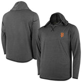 San Francisco Giants Butter Stripe Tri-Blend Long Sleeve Hoodie T-Shirt - Black - MLB Hoodies