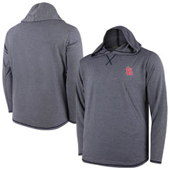 St. Louis Cardinals Butter Stripe Tri-Blend Long Sleeve Hoodie T-Shirt - Navy - MLB Hoodies