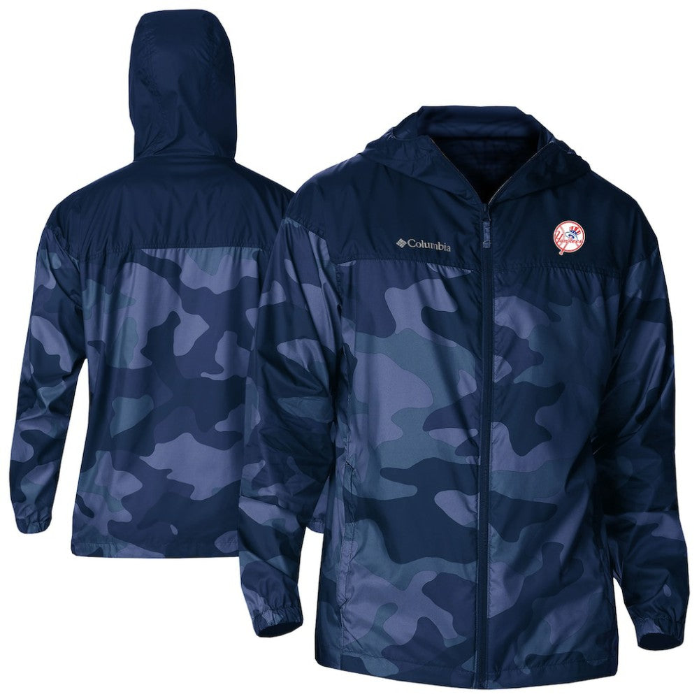 New York Yankees Columbia Camo Flash Challenger Full-Zip Windbreaker Jacket - MLB Jackets