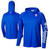 Philadelphia Phillies Columbia Omni-Wick Terminal Tackle Raglan Long Sleeve Hoodie T-Shirt - MLB Hoodies