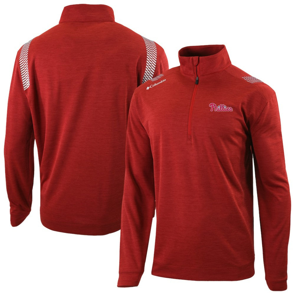 Philadelphia Phillies Columbia Oakland Downs Omni-Wick Quarter-Zip Top - MLB Tops