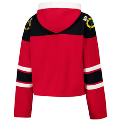 Chicago Blackhawks '47 Women's Cropped Superior Lacer Pullover Hoodie - NHL Hoodies