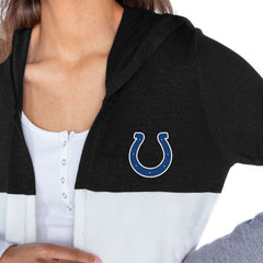 Indianapolis Colts Gameday Couture Women's Tri-Blend Color Block Lightweight Cardigan Hoodie | NFL On sale