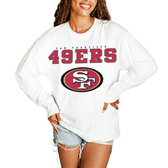 San Francisco 49ers Gameday Couture Women's Big Goals Oversized Long Sleeve T-Shirt | NFL Online