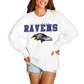Baltimore Ravens Gameday Couture Women's Big Goals Oversized Long Sleeve T-Shirt | NFL Online