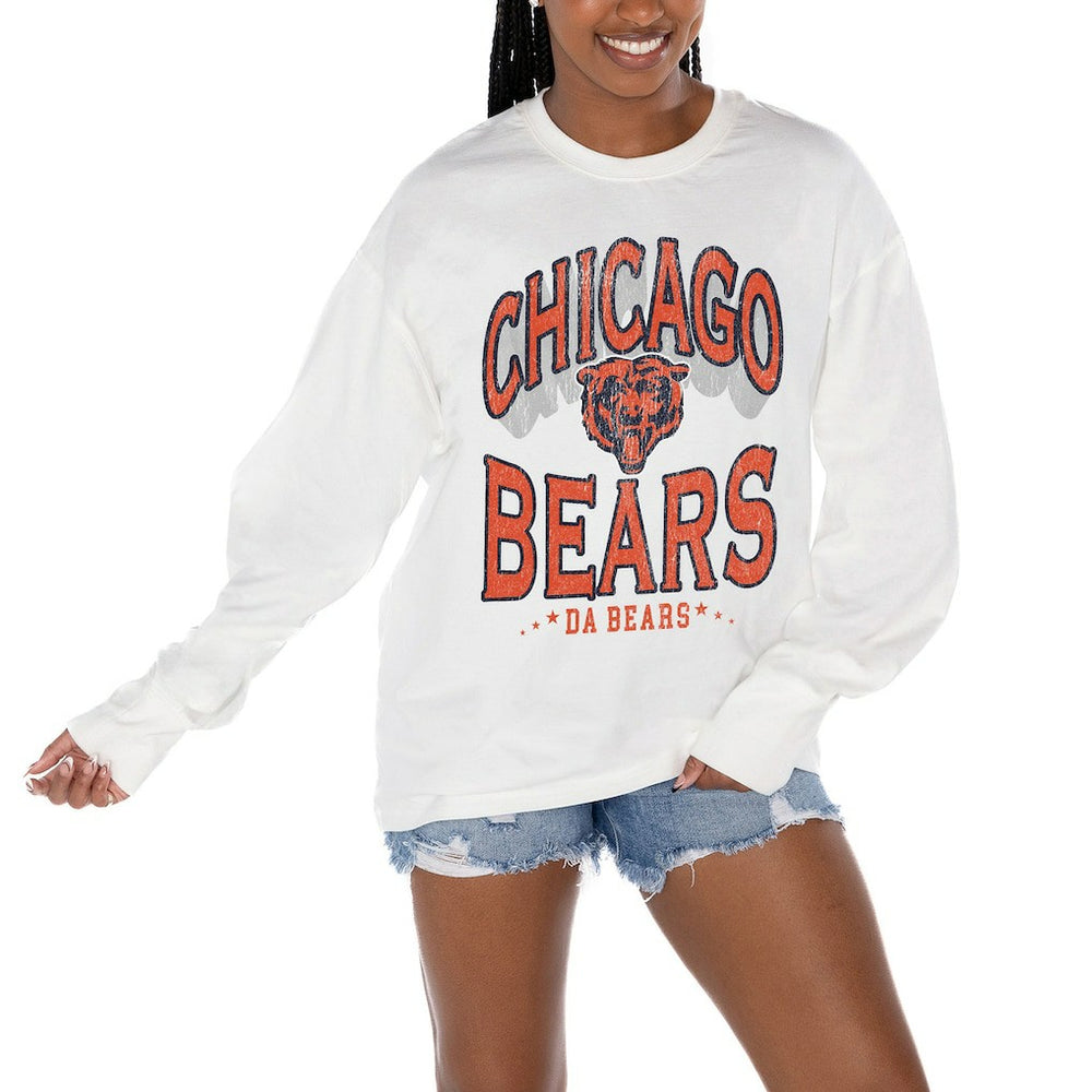 Chicago Bears Gameday Couture Women's Time Out Oversized Long Sleeve T-Shirt | NFL Sale