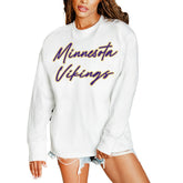 Minnesota Vikings Gameday Couture Women's Classic Comeback Oversized Long Sleeve T-Shirt | NFL Discount