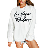 Las Vegas Raiders Gameday Couture Women's Classic Comeback Oversized Long Sleeve T-Shirt | NFL US