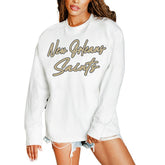 New Orleans Saints Gameday Couture Women's Classic Comeback Oversized Long Sleeve T-Shirt | NFL On sale