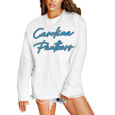 Carolina Panthers Gameday Couture Women's Classic Comeback Oversized Long Sleeve T-Shirt | NFL US