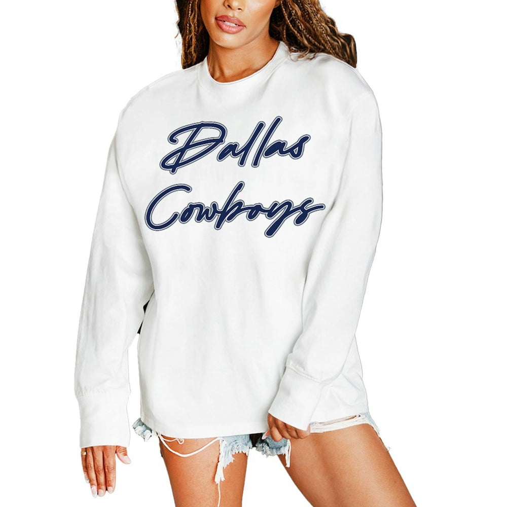 Dallas Cowboys Gameday Couture Women's Classic Comeback Oversized Long Sleeve T-Shirt | NFL On sale