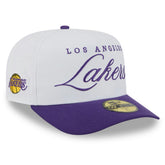 White/Purple Los Angeles Lakers 2025 NBA Draft A-Frame 59FIFTY Fitted Hat | NBA