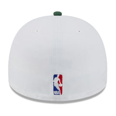 White/Hunter Green Milwaukee Bucks 2025 NBA Draft A-Frame 59FIFTY Fitted Hat | NBA