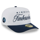 White/Navy Minnesota Timberwolves 2025 NBA Draft A-Frame 59FIFTY Fitted Hat | NBA
