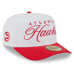 White/Red Atlanta Hawks 2025 NBA Draft A-Frame 59FIFTY Fitted Hat | NBA