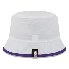 White/Purple Los Angeles Lakers 2025 NBA Draft Nylon Bucket Hat | NBA