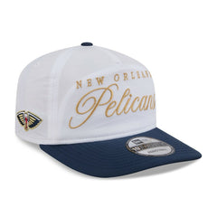 White/Navy New Orleans Pelicans 2025 NBA Draft On-Stage Nylon 19TWENTY Adjustable Hat | NBA