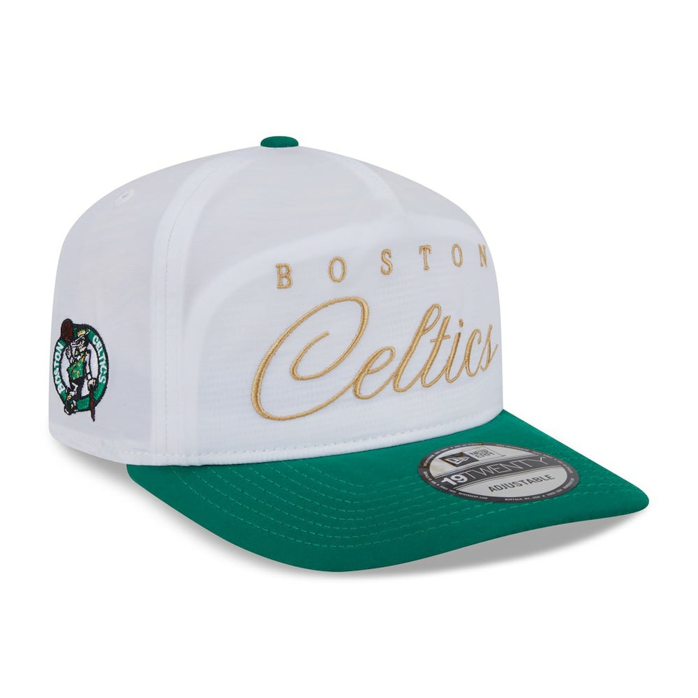 White/Kelly Green Boston Celtics 2025 NBA Draft On-Stage Nylon 19TWENTY Adjustable Hat | NBA